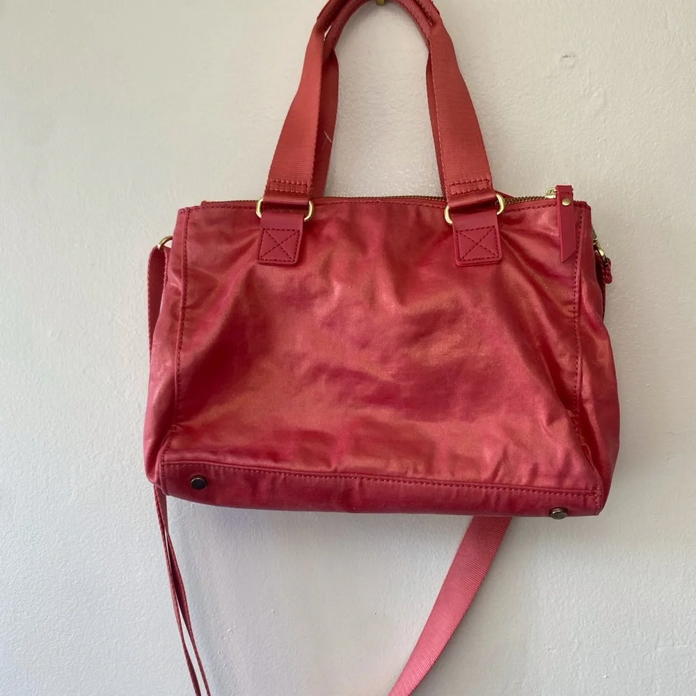 Kipling Shiny Coral Pink Shoulder & Handbag✨✨ - Picture 3 of 16